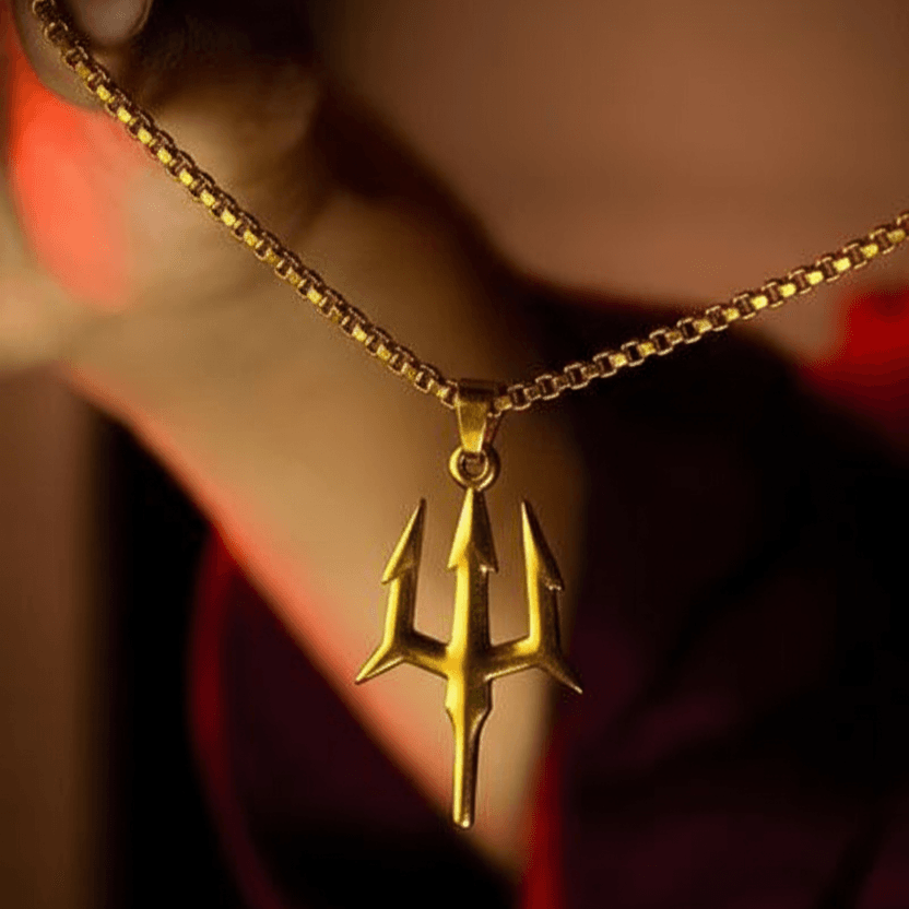 Divine Trident Gold Pendant (24 Inch) - Image 4