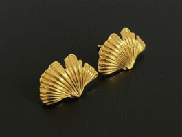 Golden Breeze Leaf Earrings